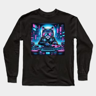 DJ Cat Long Sleeve T-Shirt